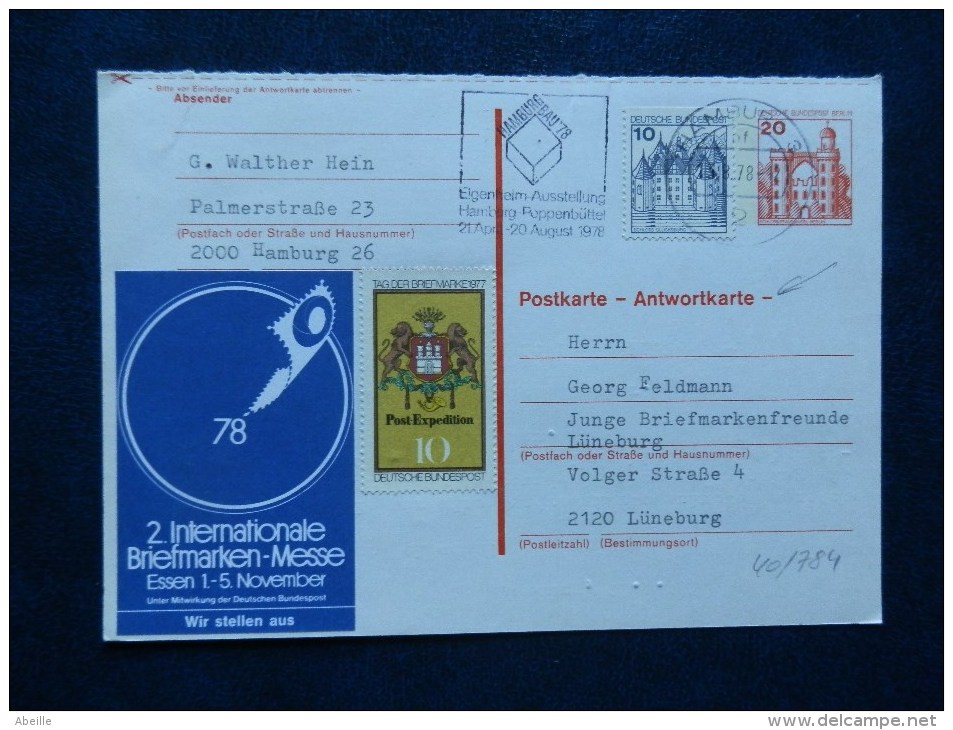 40/784   CP  ANTWORTKARTE - Cartes Postales - Oblitérées