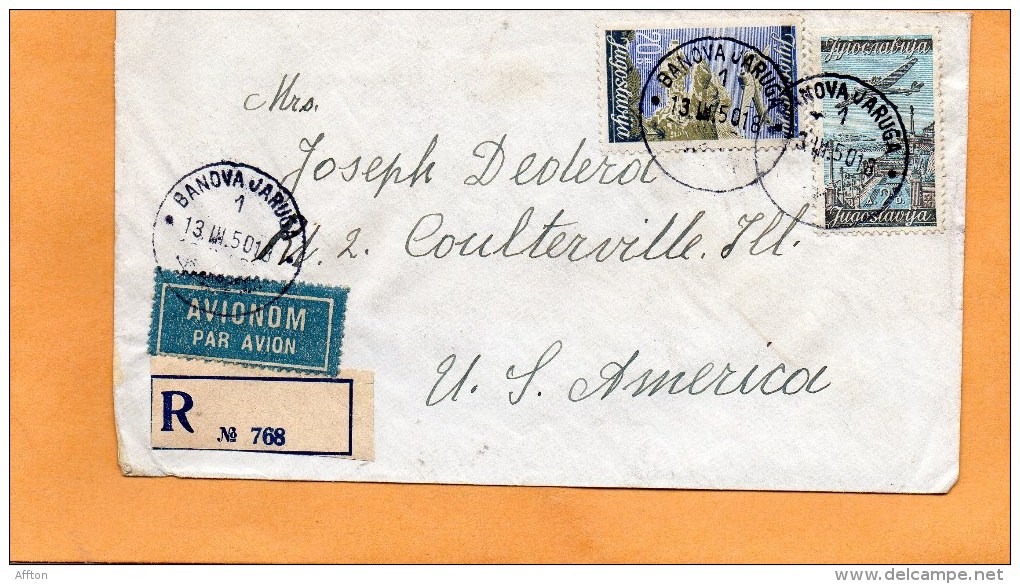 Yugoslavia 1950 Cover Mailed To USA - Cartas & Documentos