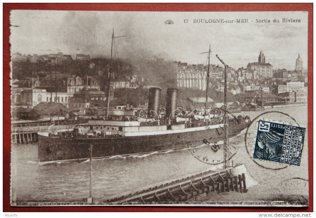 CPA-BOULOGNE SUR MER-PAS DE CALAIS-62-SORTIE DU RIVIERA-N°17-CIE ALSACIENNE DES ARTS PHOTOMECANIQUES - Boulogne Sur Mer