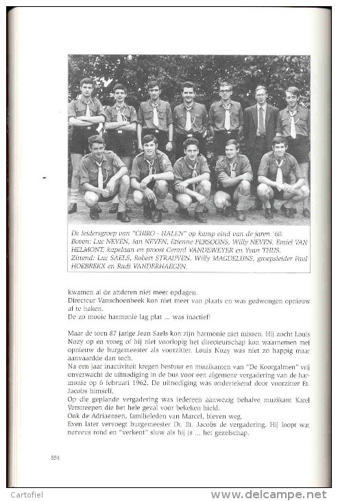 HALEN-CHIRO-3 ORIGINELE FOTOS-LEIDERS-HOOFDLEIDER-GROEP-JAREN 60-GEBRUIKT IN BOEK-HALEN-EEN DUIK IN'T VERLEDEN-2 SCANS! - Halen