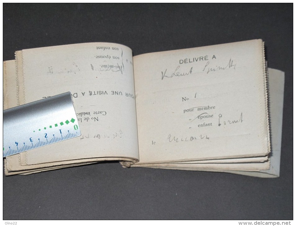 TOURNAI - Oeuvre Des Veuves Et Orphelins De Guerre - Carnet De Souches De Bons Pour Une Visite Médicale à Domicile - Documents Historiques