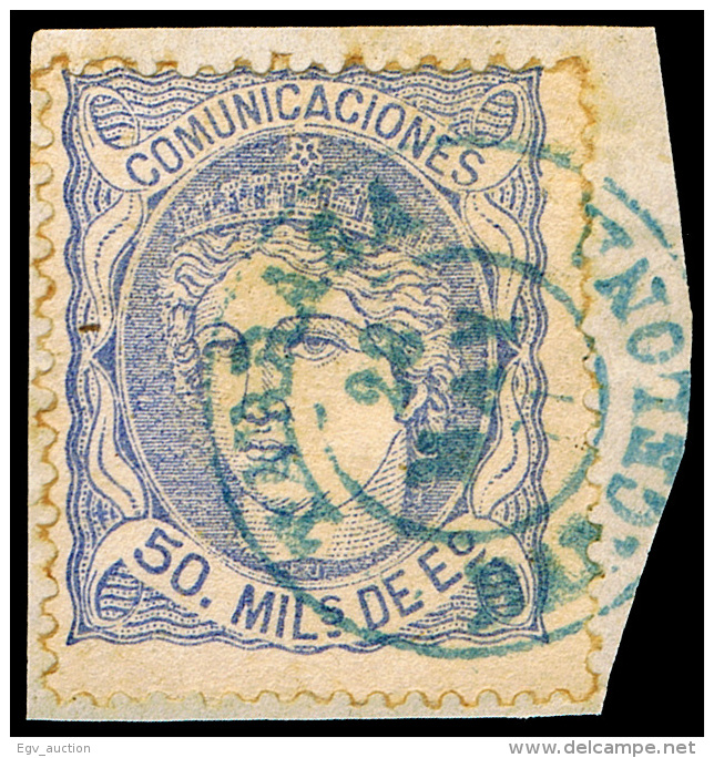 BARCELONA - EDI O 107 - FECH. T.II \"TARRASA\" AZUL - Used Stamps