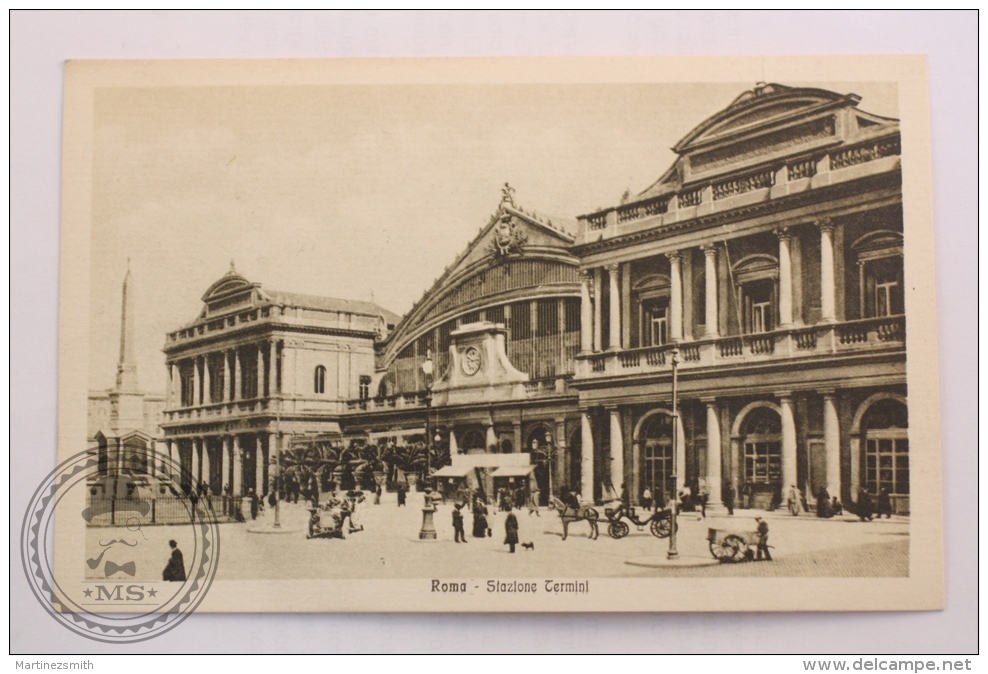 Postcard Italy -Rome/ Roma - Stazione Termini/ Railway Station And Old Carriage  - Edited G. Di Veroli - Uncirculated - Stazione Termini