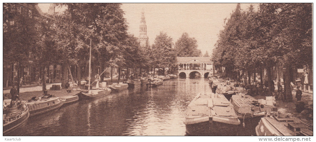 Leiden - Botermarkt : Oude Boten, Schepen, Pramen  - Zuid-Holland / Nederland - Leiden