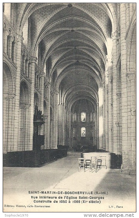 HAUTE NORMANDIE - 76 - SEINE MARITIME - SAINT MARTIN DE BOSCHEVILLE - Vue Intérieur De L'église - Saint-Martin-de-Boscherville