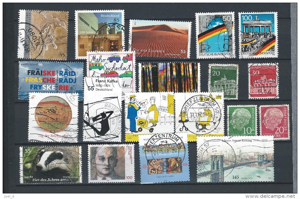 Deutschland Germany Collection 165 Different And Mostly Recent Stamps - Less Than 10 % Catalogue - See 8 Scans - Collections (en Albums)