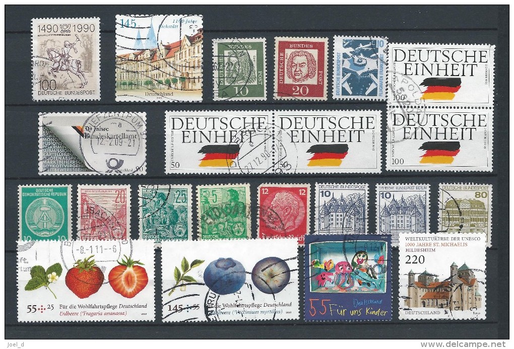 Deutschland Germany Collection 165 different and mostly recent stamps - less than 10 % catalogue - see 8 scans