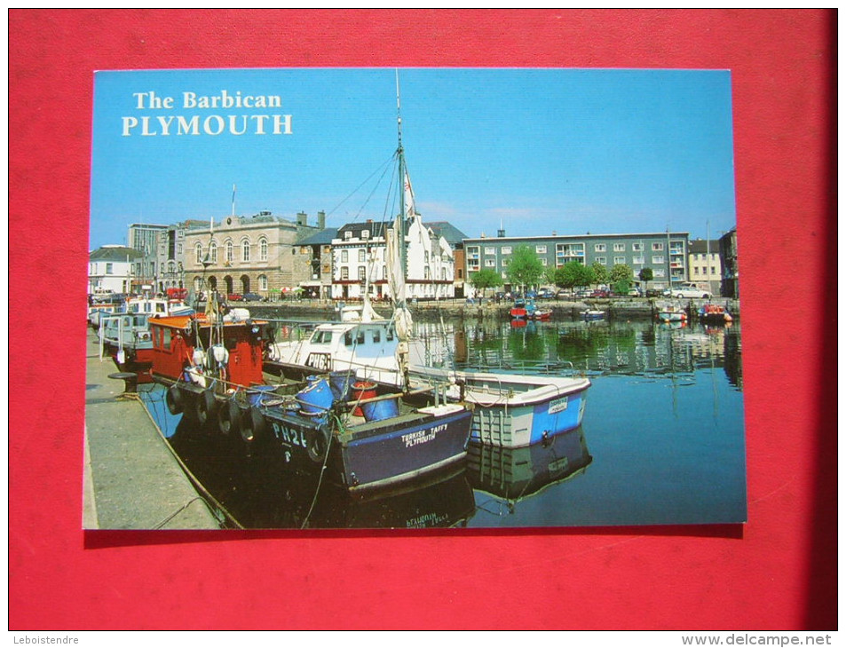 CPM   ANGLETERRE  THE BARBICAN  PLYMOUTH    BATEAUX    VOYAGEE  CARTE EN BON ETAT - Plymouth