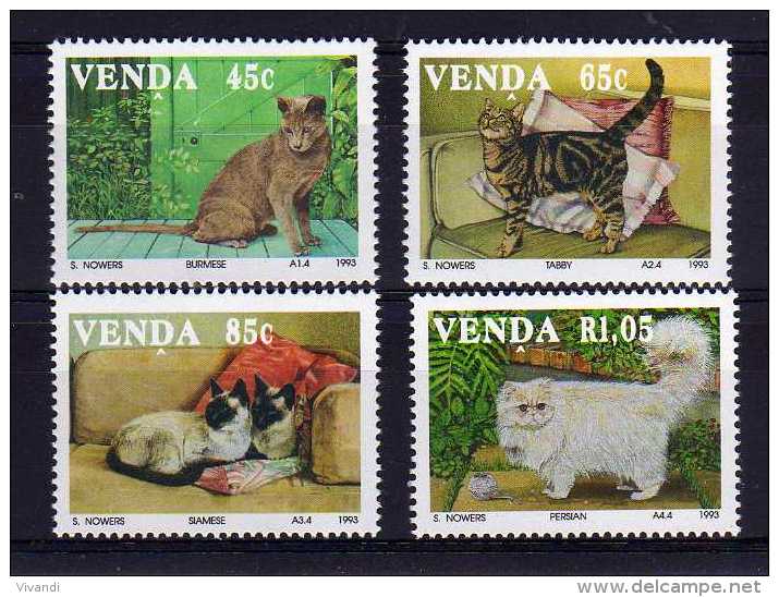 Venda - 1993 - Domestic Cats - MNH - Venda