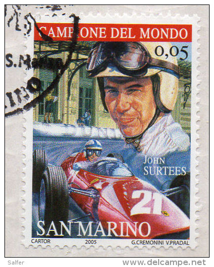 2005   SAN MARINO JOHN SURTEES  Usati - Oblitérés