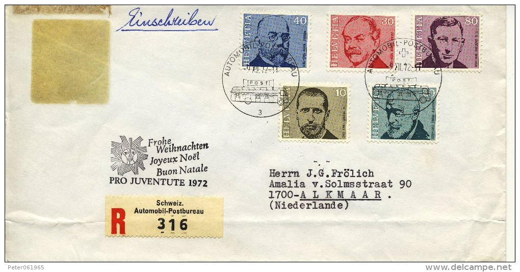 3 Poststukken Zwitserland 1972 - Storia Postale