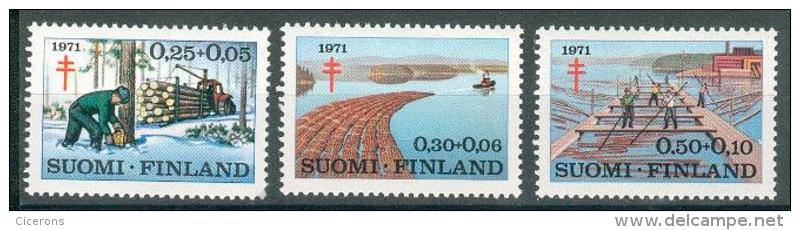 Collection FINLANDE ; FINLAND ; 1971 ; Lot 18 ; Y&T N° 651 à 653 ;  Neuf - Nuovi