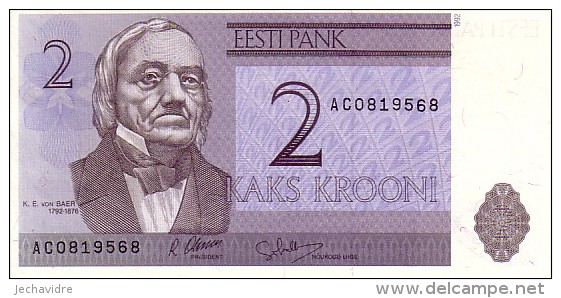 ESTONIE  2 Krooni  Daté De 1992   Pick 70 A           ***** QUALITE  XF+ ***** - Estonia