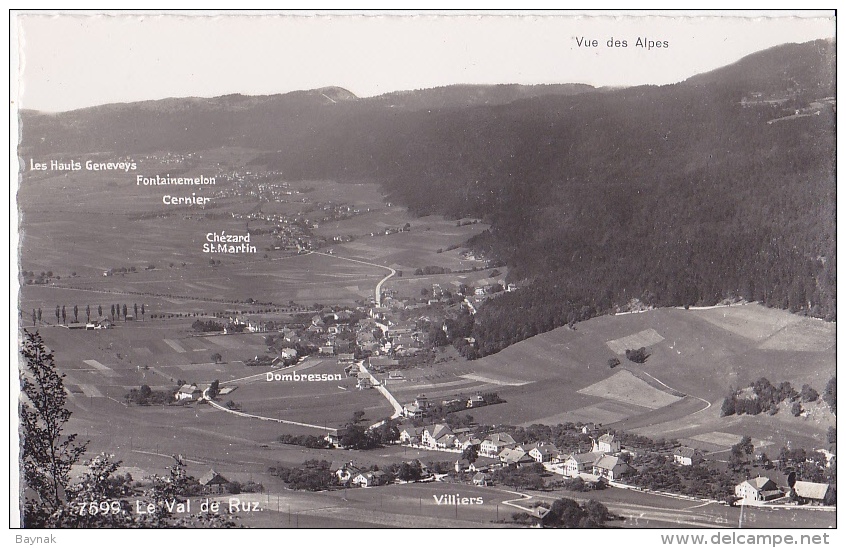 NE32  ---  LE VAL DU RUZ  --  HOTEL DE LA VUE DES ALPES  --  R. LINDER, TENANCIER - Val-de-Ruz