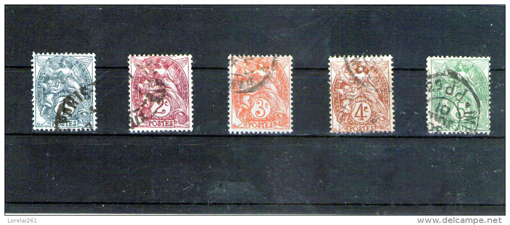 1900 - BLANC  Mi No86/90 Et Yv 107/111  Serie Complete - Used Stamps