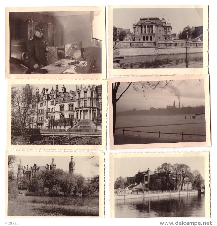 6 Alte Fotos , Schwerin 1940 , Reichsarbeitsdienst , Schloß , Museum , RAD , Görries , Mecklenburg !!! - Schwerin