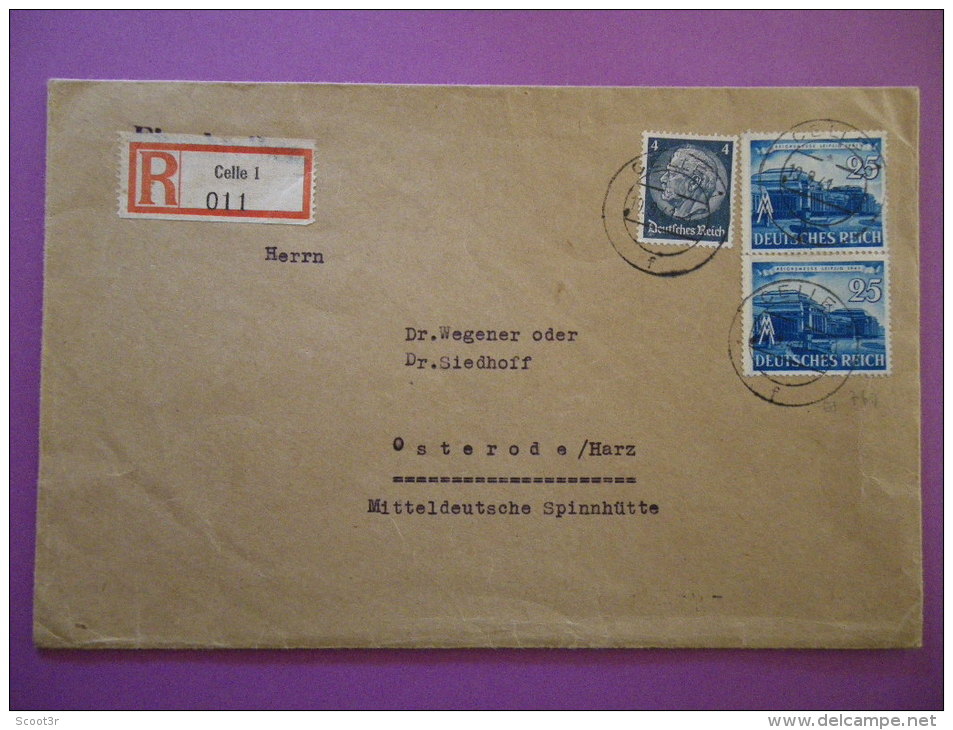 Einschreibebrief Von Celle Nach Osterode, 10.09.41 (siehe Bilder ) - Briefe U. Dokumente
