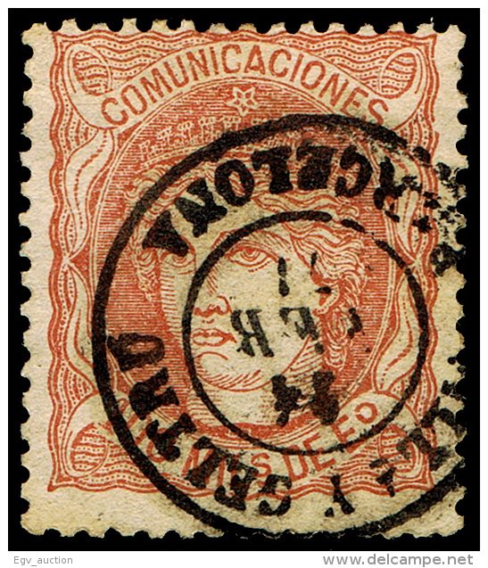 BARCELONA - EDI O 108 - FECH. T.II  \"VILLANUEVA Y GELTRU\ - Used Stamps
