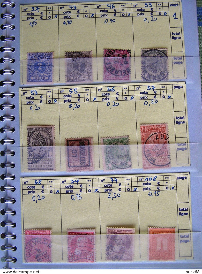 BELGIQUE BELGIUM BELGIE Lot  279 Timbres Stamps (o)/*/** (CV 193 Euros) - Collections