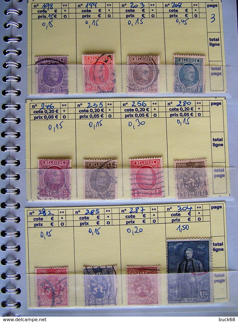 BELGIQUE BELGIUM BELGIE Lot  279 Timbres Stamps (o)/*/** (CV 193 Euros) - Collections