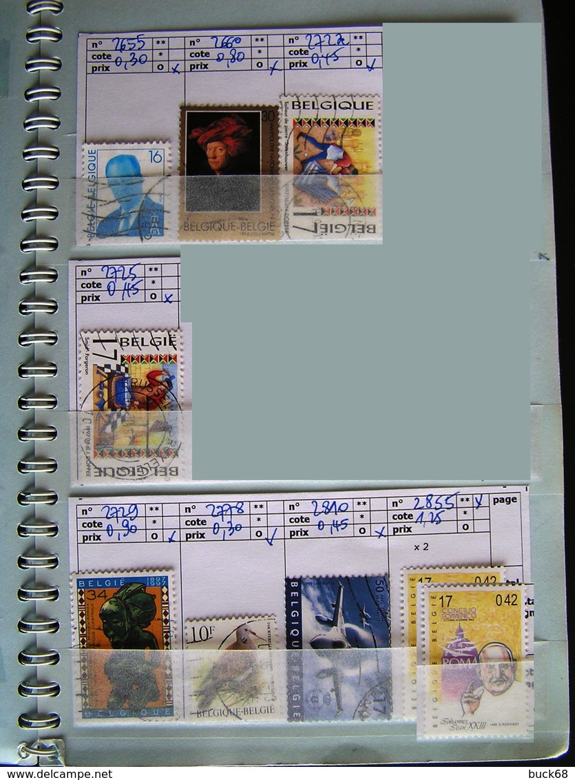 BELGIQUE BELGIUM BELGIE lot  279 timbres stamps (o)/*/** (CV 193 euros)