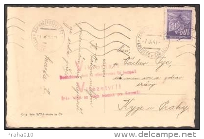 BuM1295 - Böhmen Und Mähren (1941) Schwarzkosteletz - Kostelec Nad Cernymi Lesy (+ Postmark: Viktoria!! - Vitezstvi!!) - Briefe U. Dokumente