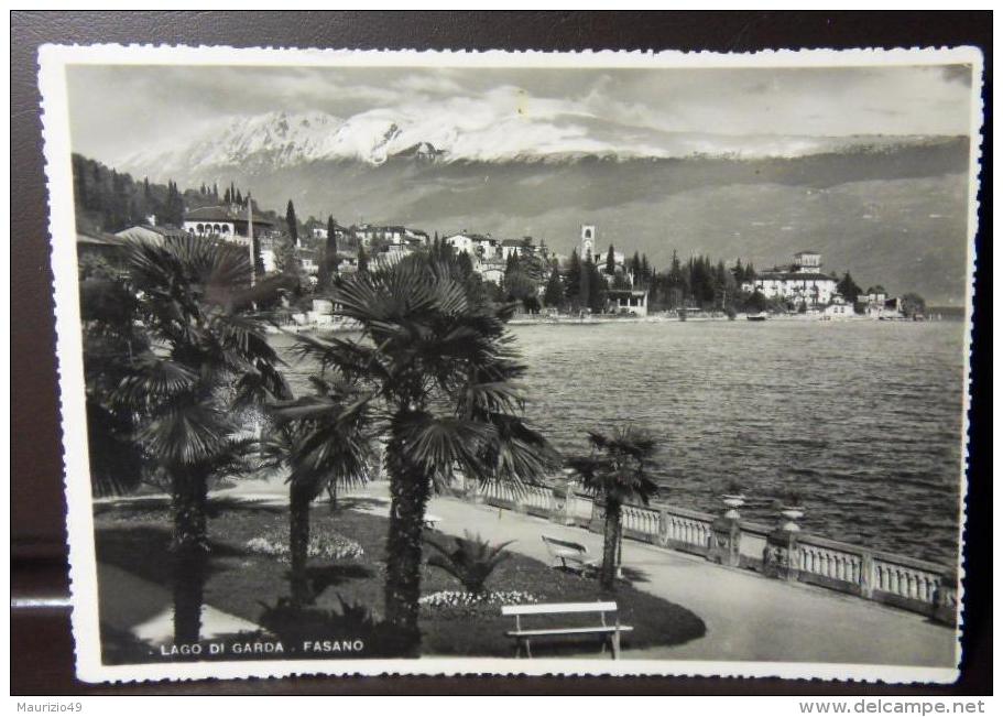 GARDONE RIVIERA 1939 24 Lug CARTOLINA FOTOGRAFIA LAGO DI GARDA -FASANO X L'ESTERO -USO SINGOLO Proclamazione Impero 75 C - Brescia