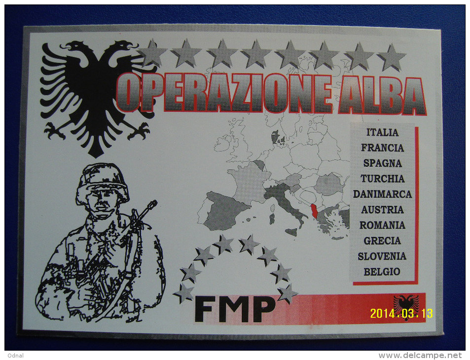 CARTOLINA  BRIGATA  PARACADUTISTI  FOLGORE   OPERAZIONE  ALBA  2 - Regimenten