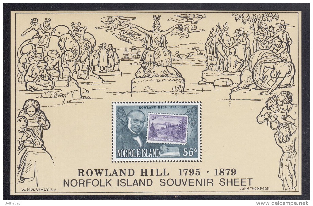 Norfolk Island MNH Scott #248a Souvenir Sheet 55c Sir Rowland Hill And Norfolk Island #2 - Ile Norfolk