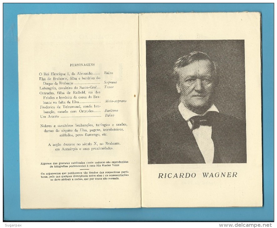 LOHENGRIN ( WAGNER ) Teatro De S. Carlos - 1946 - Colecção ÓPERA N.º 5 - See Scans - Théâtre