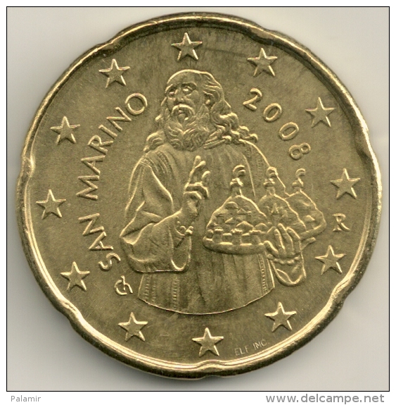 San Marinoo 2008 -  20 Cents UNC - San Marino