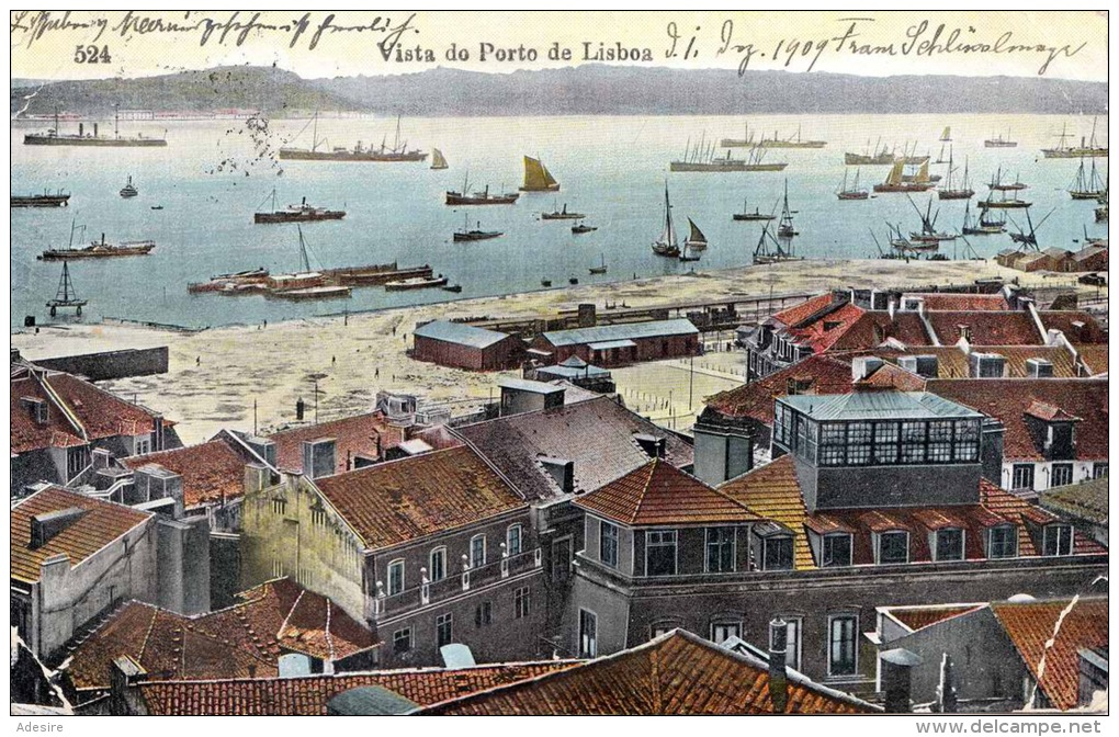 Portugal,Vista Do Porto De LISBOA,gelaufen 1909 - Sonstige & Ohne Zuordnung