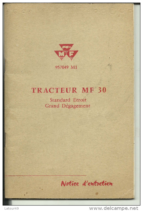 CATALOGUE TRACTEUR MASSEY FERGUSON 62 PAGES - Tracteurs