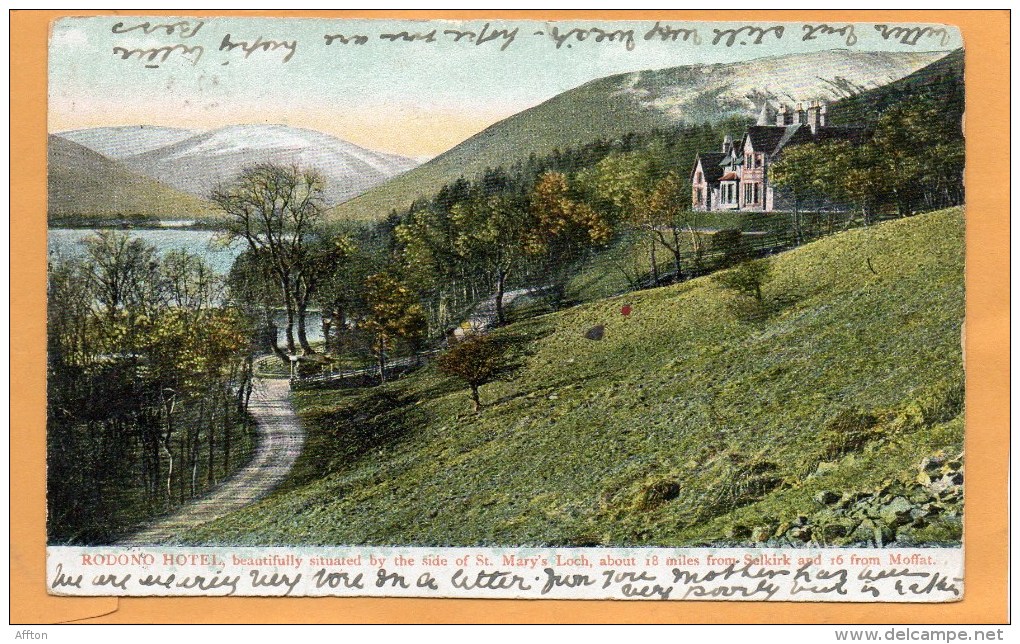 Rodono Hotel St Mary´s Loch Selkirk 1907 Postcard - Selkirkshire