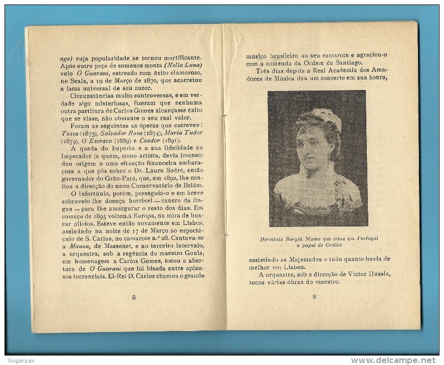 O GUARANÍ ( CARLOS GOMES ) Teatro De Ópera De Malta - 1951 - Colecção ÓPERA N.º 47 - See Scans - Theater