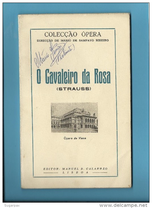 O CAVALEIRO DA ROSA ( STRAUSS ) - Ópera De Viena - 1954 - Colecção ÓPERA N.º 70 - With AUTOGRAPH - See Scans - Teatro