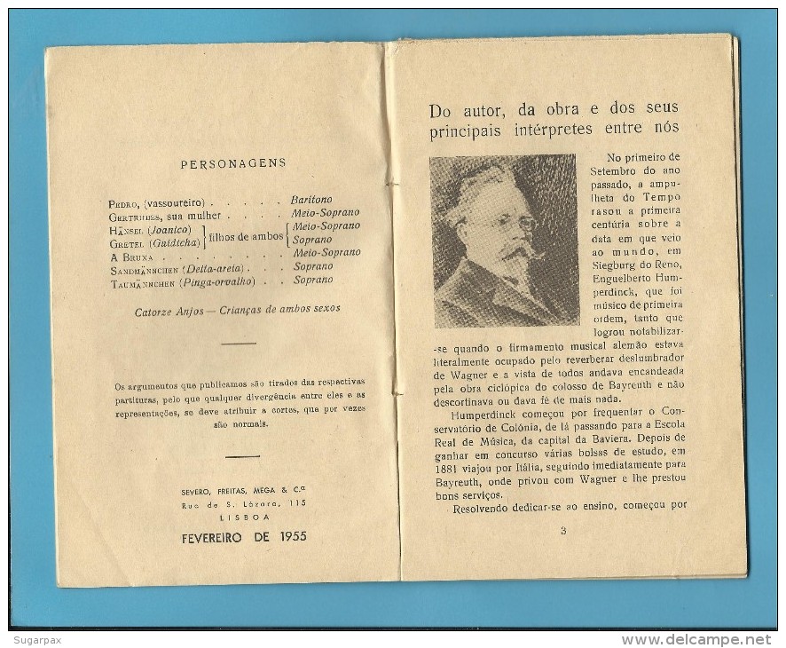 HÄNSEL E GRETEL ( HUMPERDINCK ) - Metropolitano De Filadélfia - 1955 - Colecção ÓPERA N.º 72 - See Scans - Theater