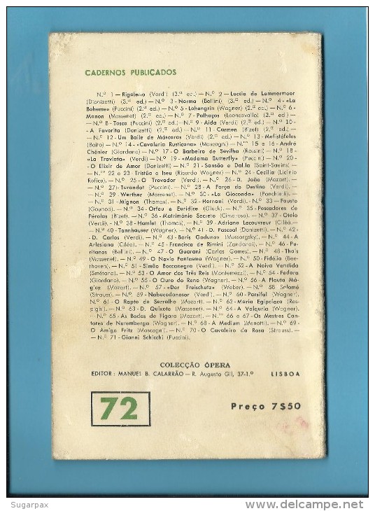 HÄNSEL E GRETEL ( HUMPERDINCK ) - Metropolitano De Filadélfia - 1955 - Colecção ÓPERA N.º 72 - See Scans - Theater