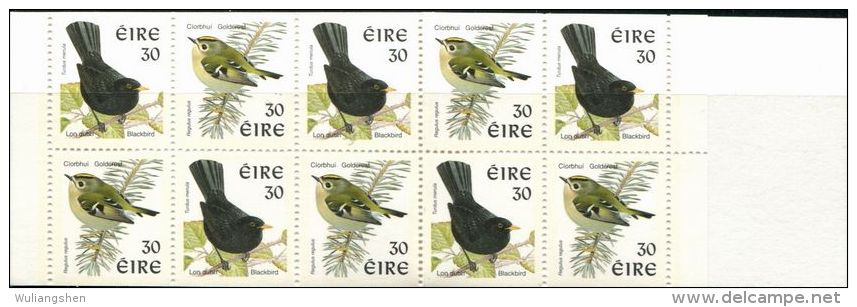 ER0126 Ireland 1998 Birds Booklet 10v MNH - Neufs