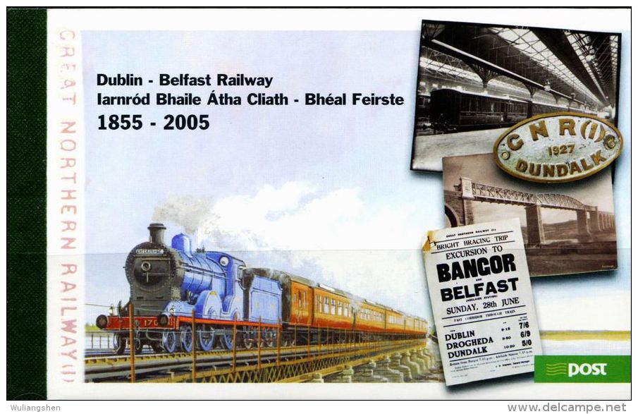 ER0141 Ireland 2005 Railway Trains Booklet 16v MNH - Ongebruikt