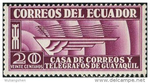 JA0182 Ecuador 1934 Telecom Emblem 1v MNH - Ecuador