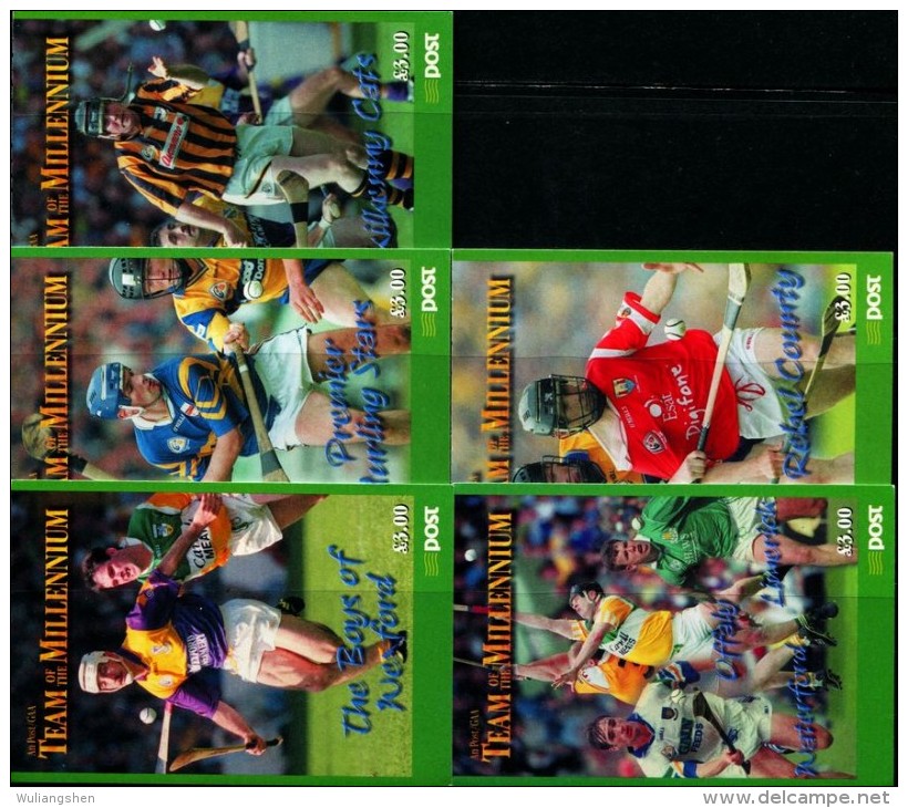 ER0150 Ireland 2000 Football Star 5booklet 10v MNH - Ongebruikt