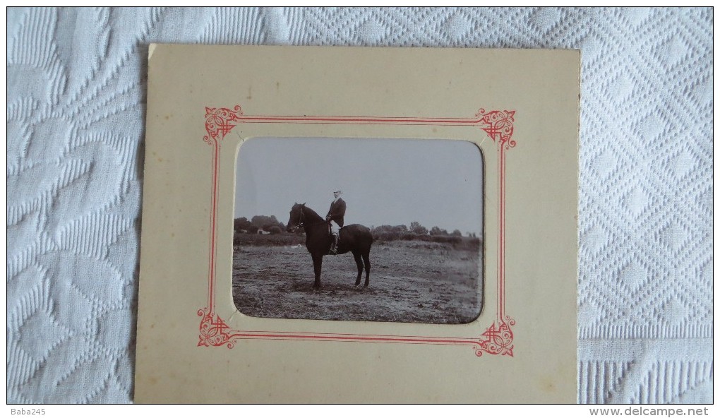 Photo Ancienne CAVALIER A L'EXERCICE - Andere & Zonder Classificatie