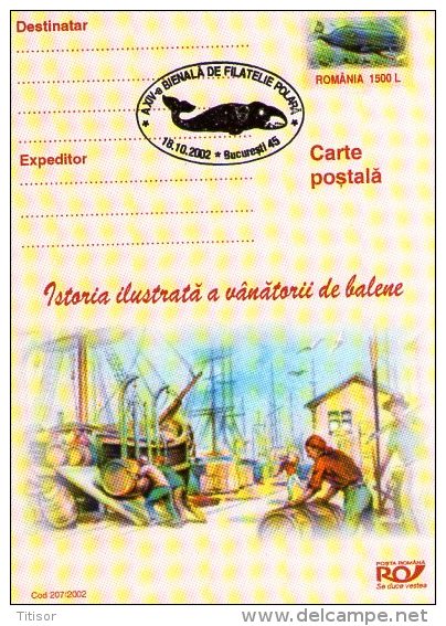 Whale 6 Postal Stationaries. Bucuresti 2002. - Whales