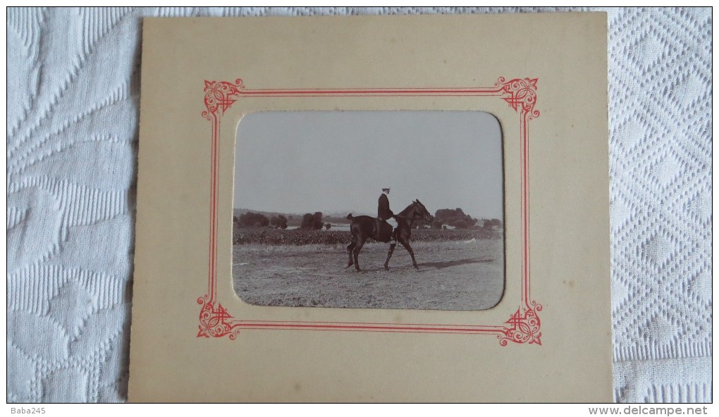 Photo Ancienne CAVALIER A L´EXERCICE - Andere & Zonder Classificatie