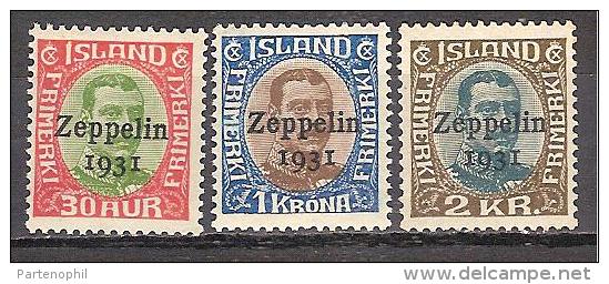 * 1931 ISLANDA POSTA AEREA ZEPPELIN A9/A11 - Neufs