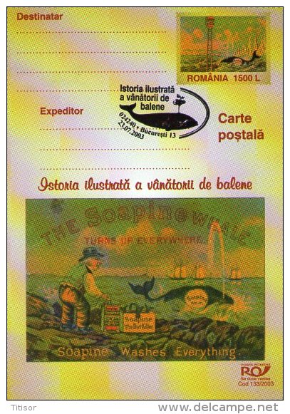 Whale 6 Postal Stationaries. Cluj  2003. - Ballenas