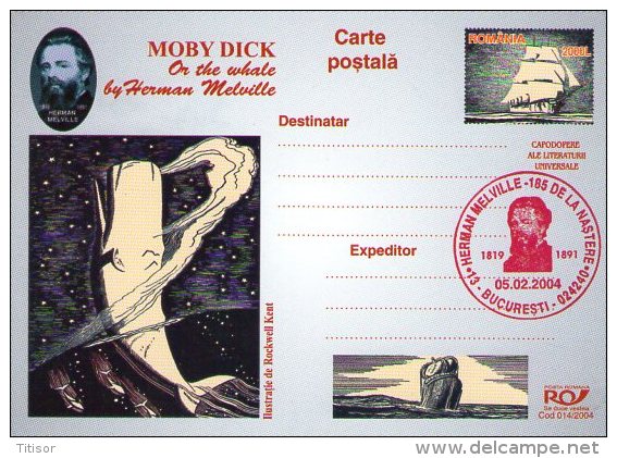 Whales - Moby Dick 9 postal stationaries (red ink). Bucuresti 2004.