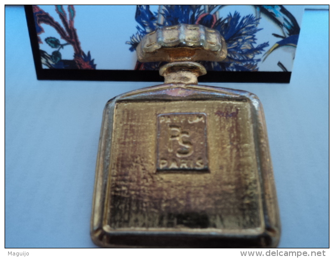 BROCHE  FORME FLACON  " METAL DORE,INSCRIPTIONS : PARFUM"  PS"  PARIS  "  VOIR !!! & LIRE !! - Mignon Di Profumo Donna (senza Box)