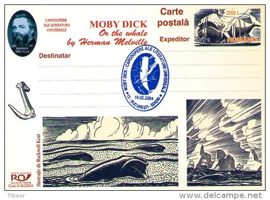 Whales - Moby Dick 9 Postal Stationaries (blue Ink). Bucuresti 2004. - Ballenas